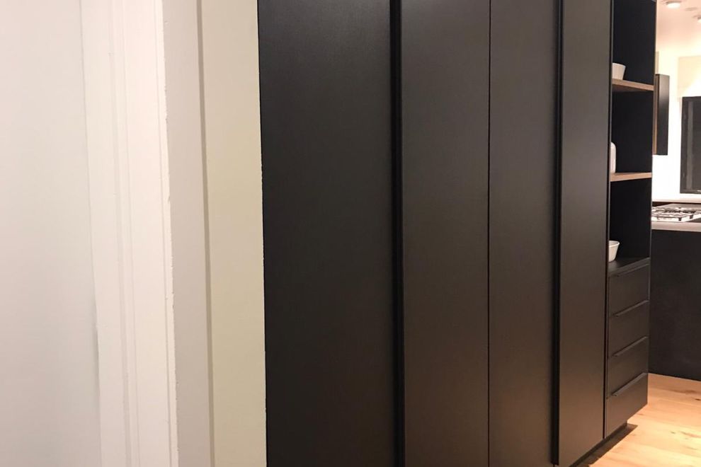 Black pantry cabinetry